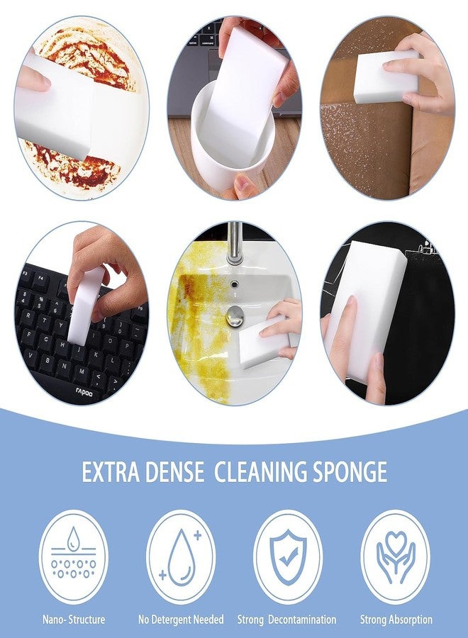 Calixe Magic Sponges Cleaning Eraser,10 Pack Melamine Sponge Foam Pads,Multi-Functional Household Cleaning Kitchen Dish Sponge for Furniture,Bathroom,Bathtub, Sink,Floor, Baseboard, Wall Cleaner - Image 5